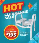 CLEARANCE - Combo Shower Stool & Over Toilet Aid